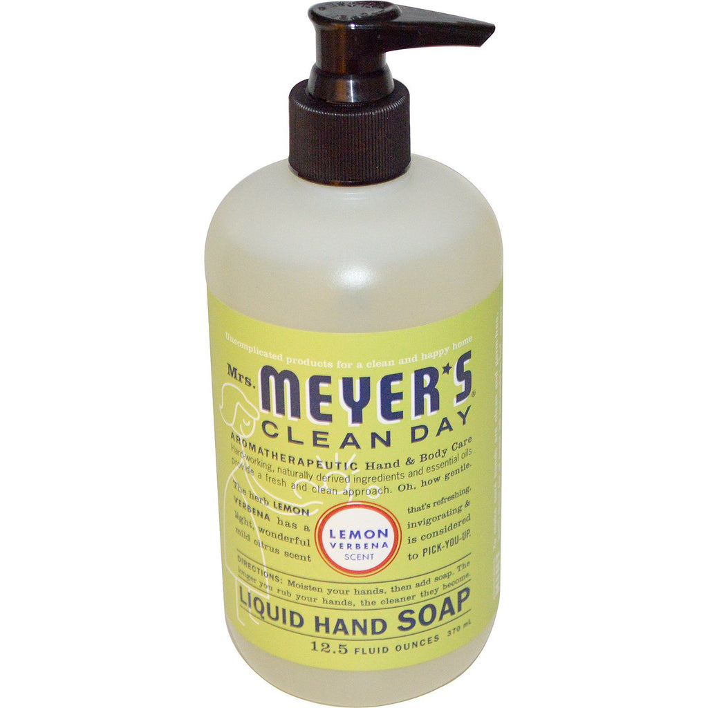 Mrs. Meyers Clean Day, Mydło w płynie do rąk, o zapachu werbeny cytrynowej, 370 ml