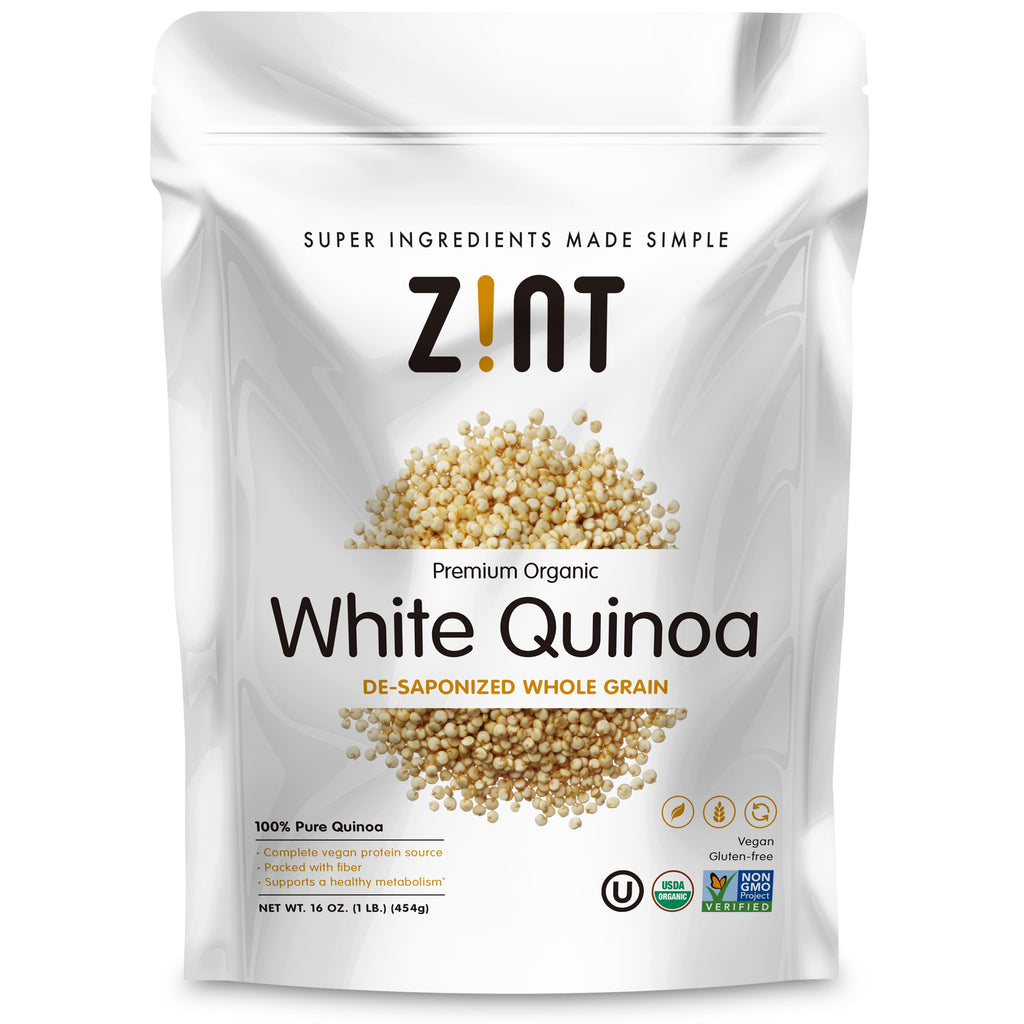 Zint, Premium, Quinoa blanc, grains entiers désaponisés, 16 oz (454 g)