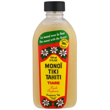 Monoï Tiaré Tahiti, huile de noix de coco, Tiaré (Gardénia), 4 fl oz (120 ml)