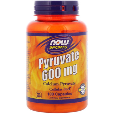 Now Foods, Piruvato, 600 mg, 100 capsule