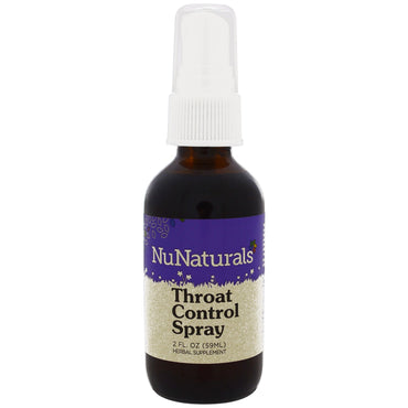 Spray de controle de garganta NuNaturals 2 fl oz (59 ml)