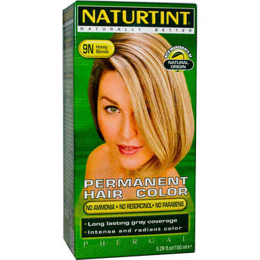 Naturtint, Coloración permanente del cabello, Rubio miel 9N, 5,28 fl oz (150 ml)