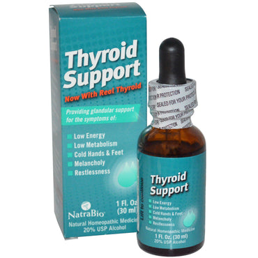 NatraBio, Apoyo para la tiroides, 1 fl oz (30 ml)