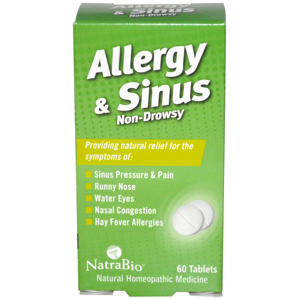 Natrabio, allergi og bihuler, ikke døsig, 60 tabletter