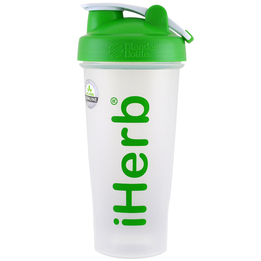 iHerb Goods, botella licuadora con bola licuadora, verde, 28 oz