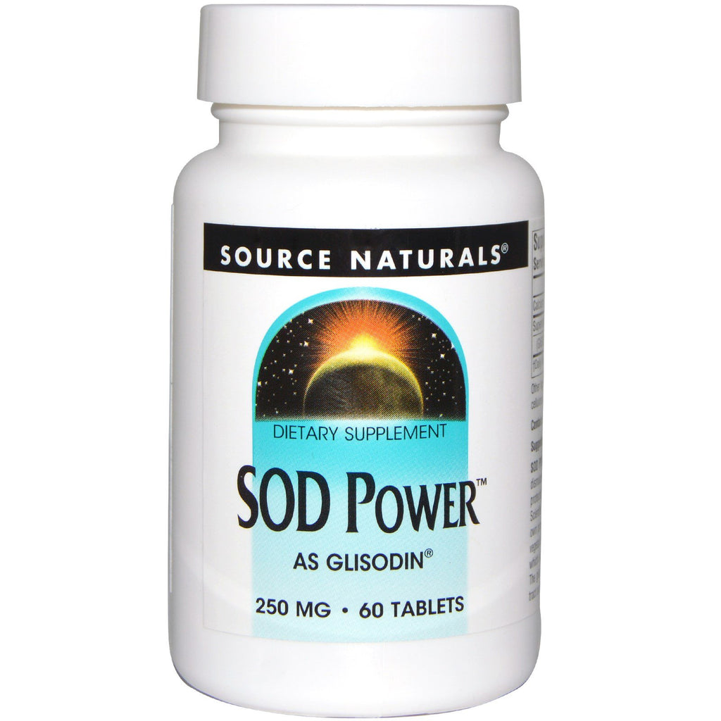 Source Naturals, SOD Power, 250 mg, 60 tabletas