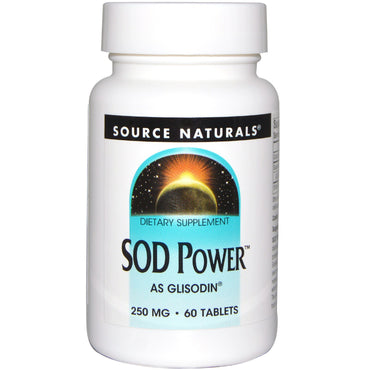Source Naturals, SOD Power, 250 mg, 60 comprimés
