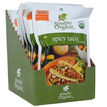 Simply , Spicy Taco Seasoning, 12 Packets, 1.13 oz (32 g) Each