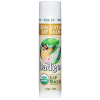 Badger Company,  Lip Balm, Unscented, .15 oz (4.2 g)