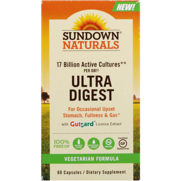 Sundown Naturals, ultra digest, 60 gélules