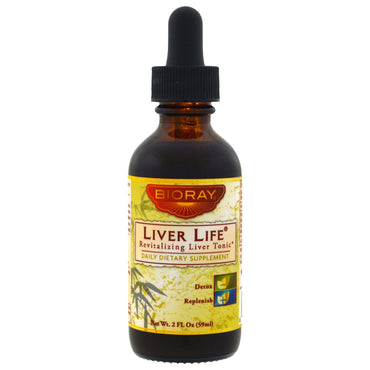 Bioray Inc., Liver Life, revitaliserende levertonicum, 2 fl oz (59 ml)