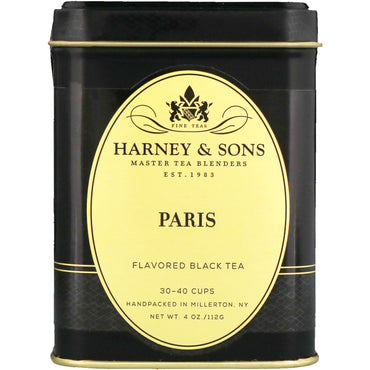 Harney &amp; Sons, té negro, sabor París, 4 oz
