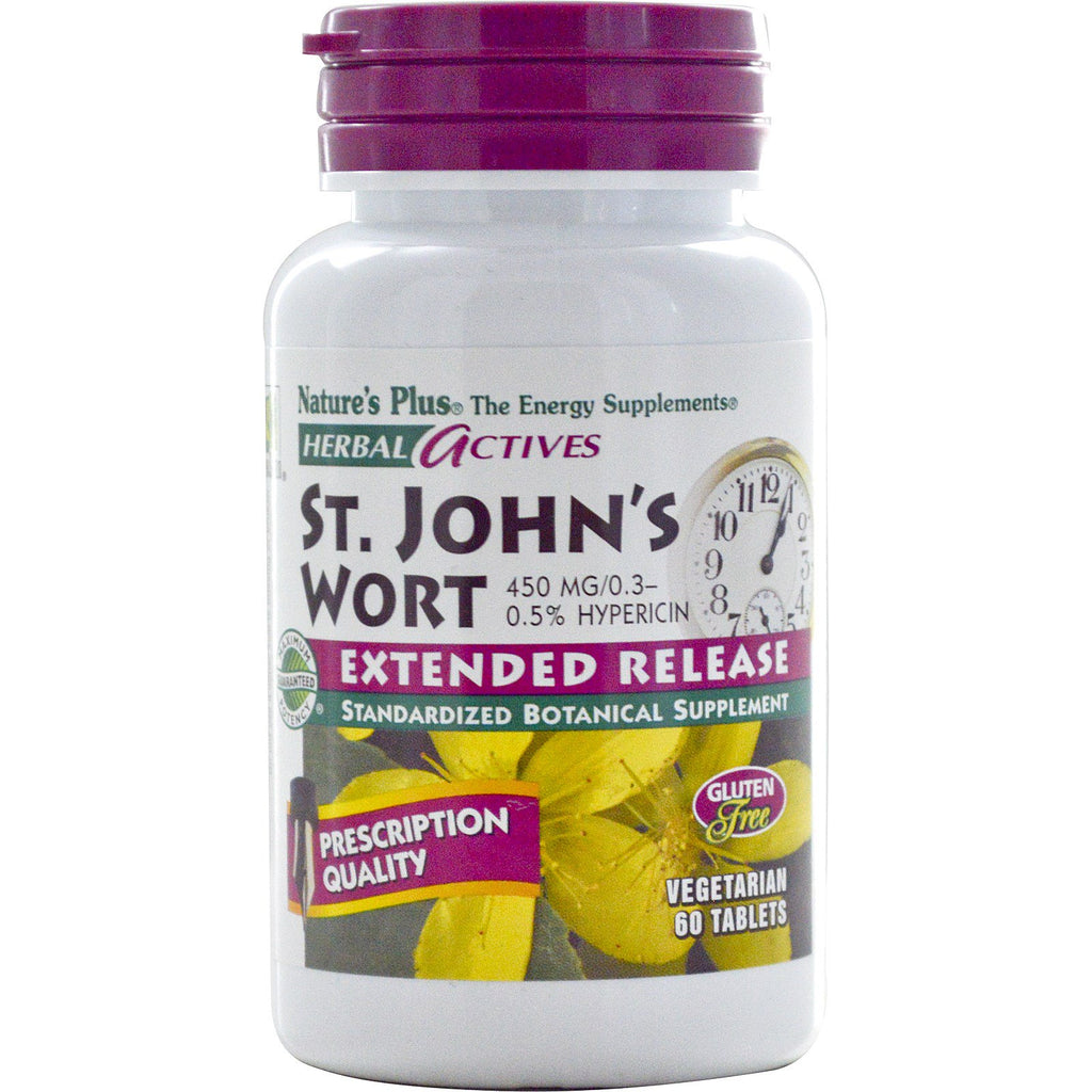 Nature's Plus, Herbal Actives, St. John's Wort, 450 mg, 60 Tablets