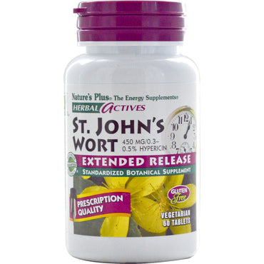 Nature's Plus, Herbal Actives, St. John's Wort, 450 mg, 60 Tablets