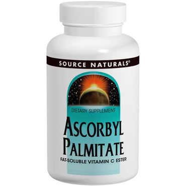Source Naturals, Palmitate d'ascorbyle, 500 mg, 90 gélules