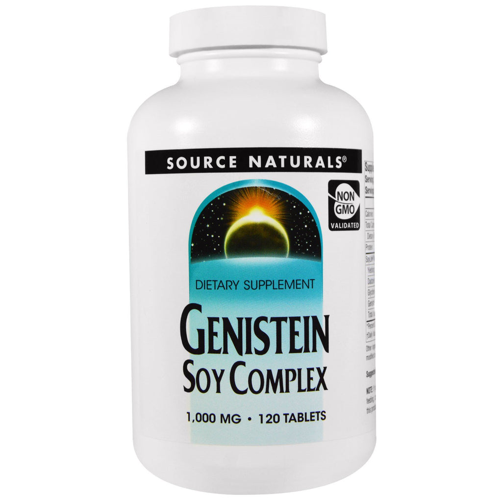 Source Naturals, Genisteína, Complexo de Soja, 1.000 mg, 120 Comprimidos