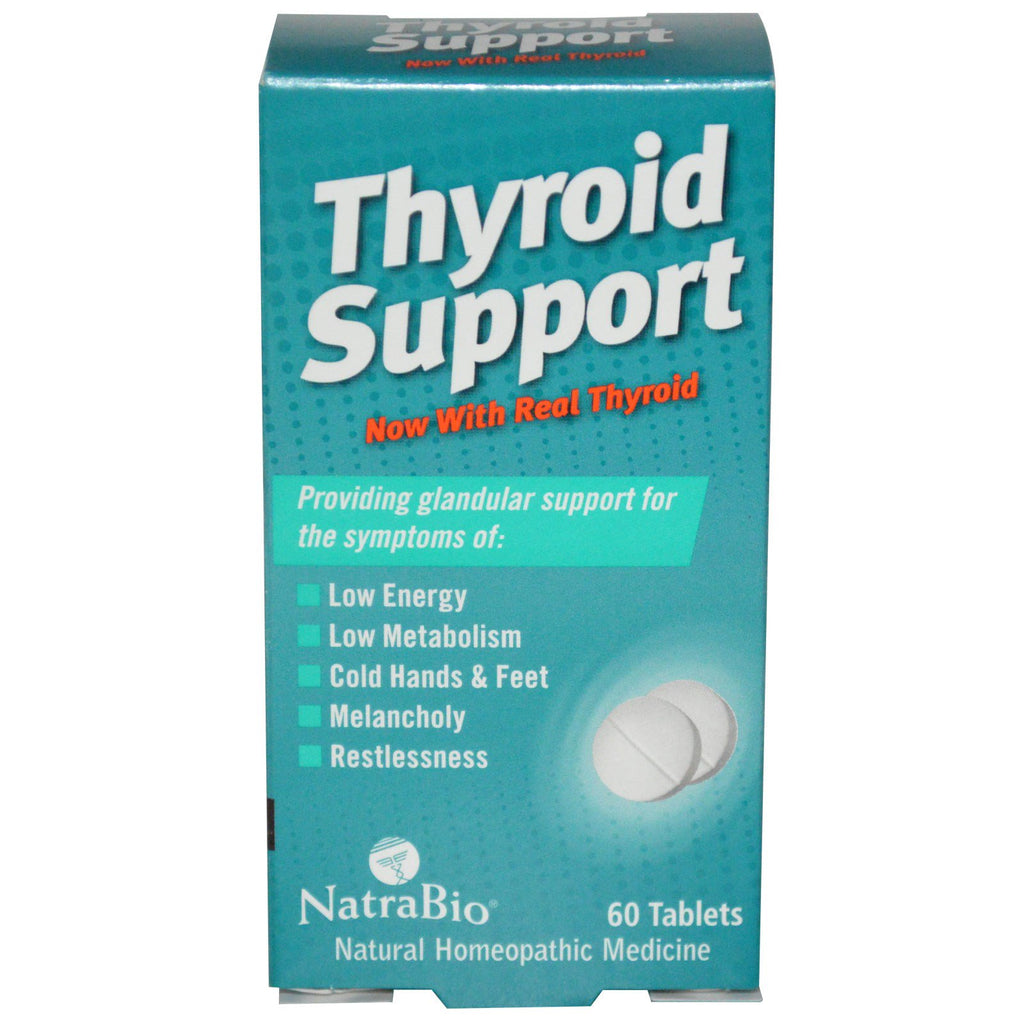 NatraBio, soporte para la tiroides, 60 tabletas