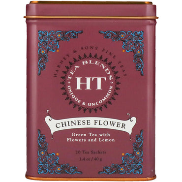 Harney & Sons, kinesisk blomst, 20 teposer, 1,4 oz (40 g)