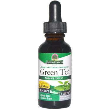 Nature's Answer, grøn te, alkoholfri, 2.000 mg, 1 fl oz (30 ml)