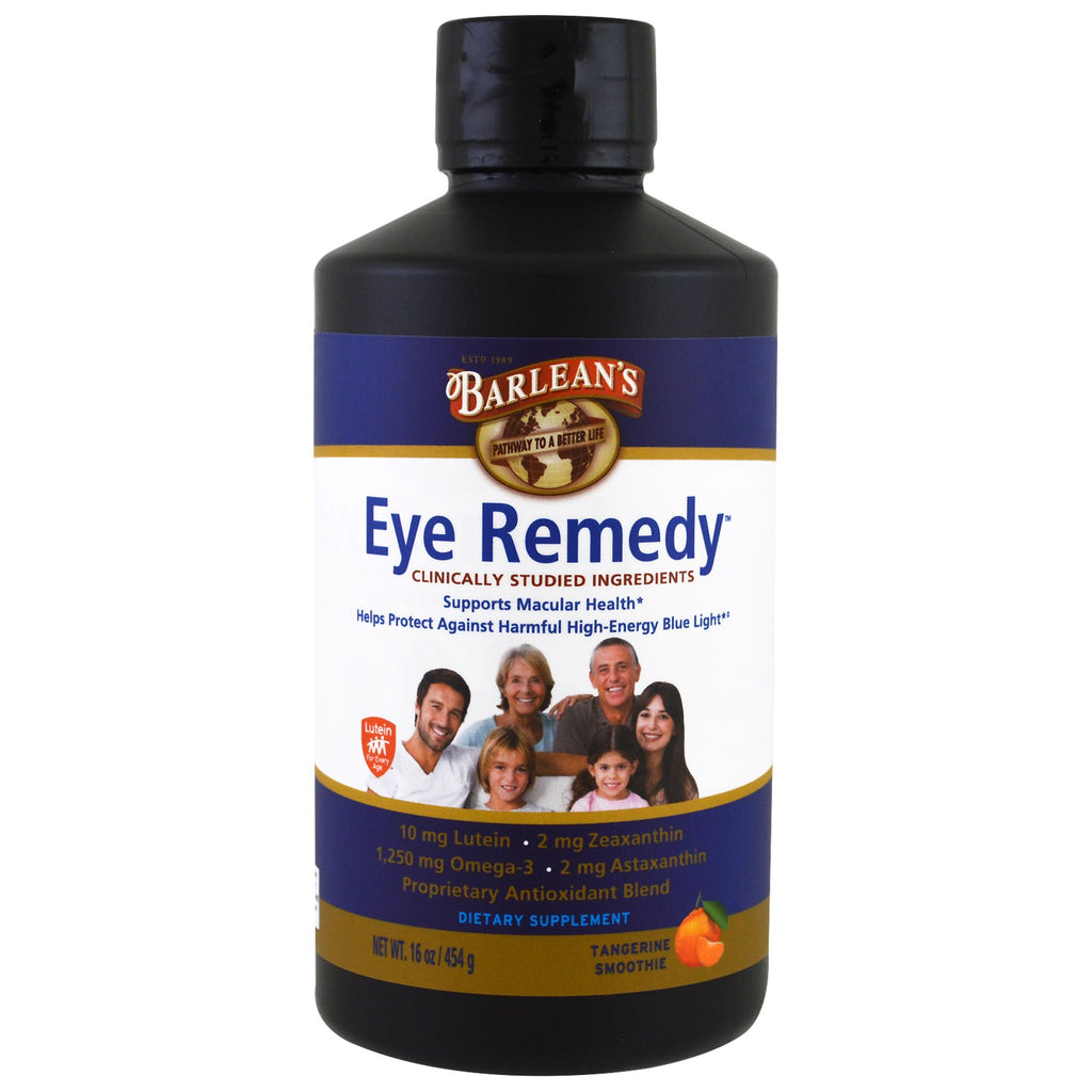 Barlean's, Eye Remedy, Tangerine Smoothie , 16 oz (454 g)