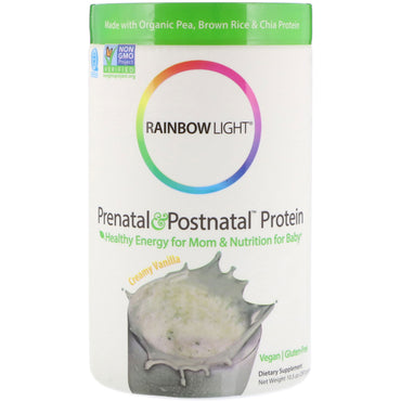 Rainbow Light, pränatales und postnatales Protein, cremige Vanille, 10,5 oz (297 g)