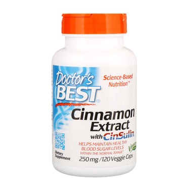 Doctor's Best, Cinnamon Extract with CinSulin, 250 mg , 120 Veggie Caps