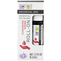Aura Cacia, Essential Oil Blend, Cleansing Aroma Roll-On, Medieval Mix, .31 fl oz (9.2 ml)