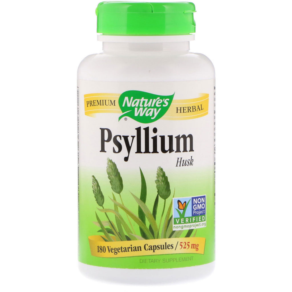 Nature's Way, Psyllium Husk, 525 mg, 180 capsule vegetariene