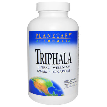 Ervas Planetárias, Triphala, 500 mg, 180 Cápsulas
