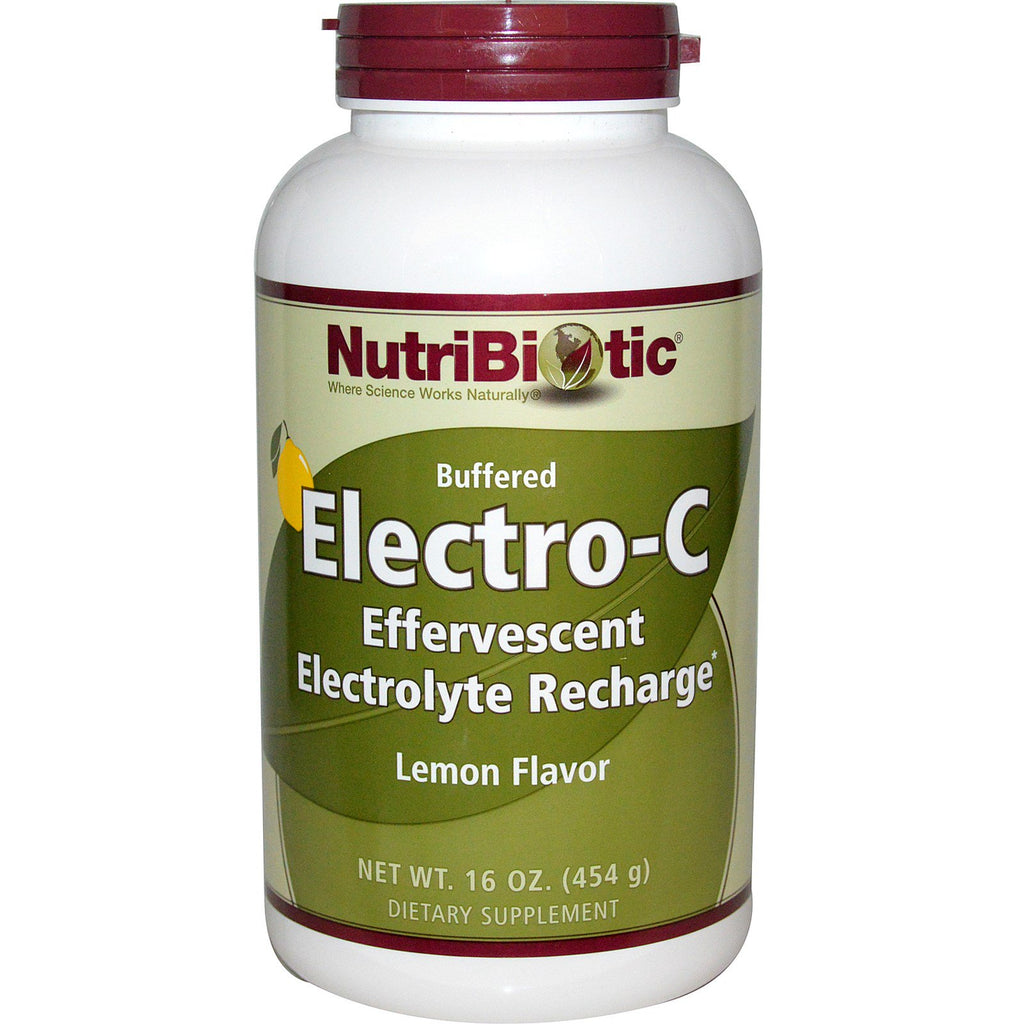 NutriBiotic, Electro-C עם מאגר, טעם לימון, 16 אונקיות (454 גרם)