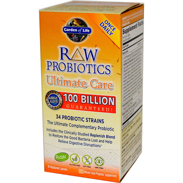 Garden of Life, Probiotiques RAW, Ultimate Care, 30 gélules végétales