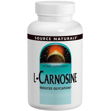 Source Naturals, L-Carnosine, 500 mg, 60 comprimés