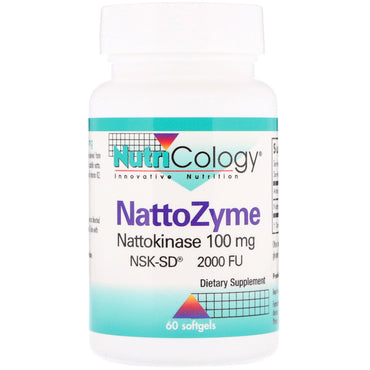 נוטריולוגיה, NattoZyme, 100 מ"ג, 60 סופטג'לים