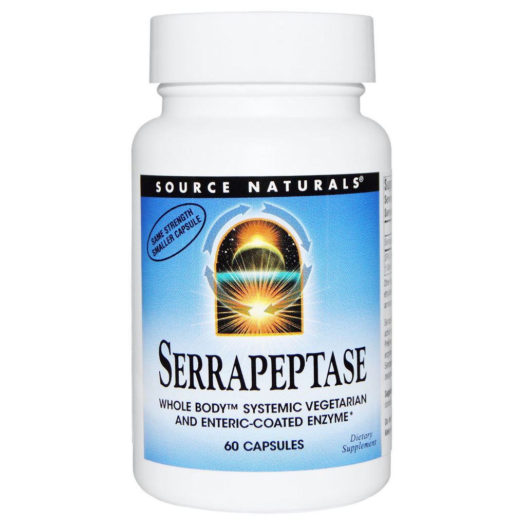 Source naturals, serrapeptasi, 60 capsule