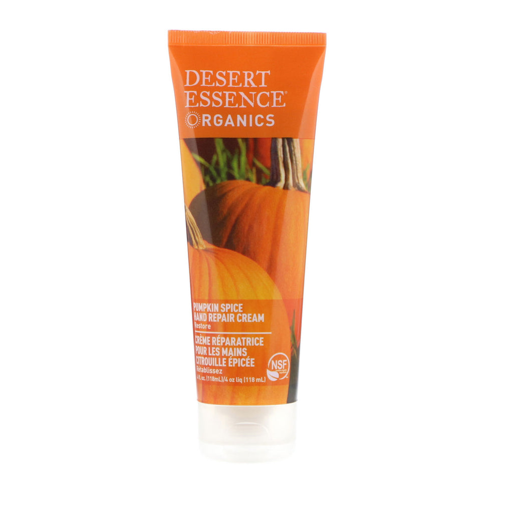 Desert Essence, s, Hand Repair Cream, Pumpkin Spice, 4 fl oz (118 ml)