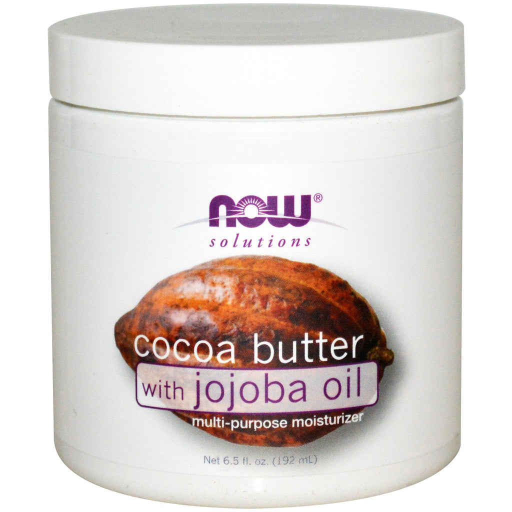 Now Foods, Solutions, Manteiga de Cacau, com Óleo de Jojoba, 192 ml (6,5 fl oz)