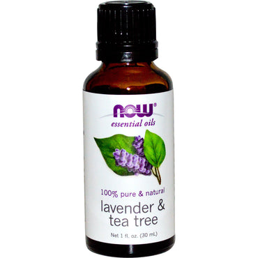 Now Foods æteriske olier Lavendel & Tea Tree 1 fl oz (30 ml)