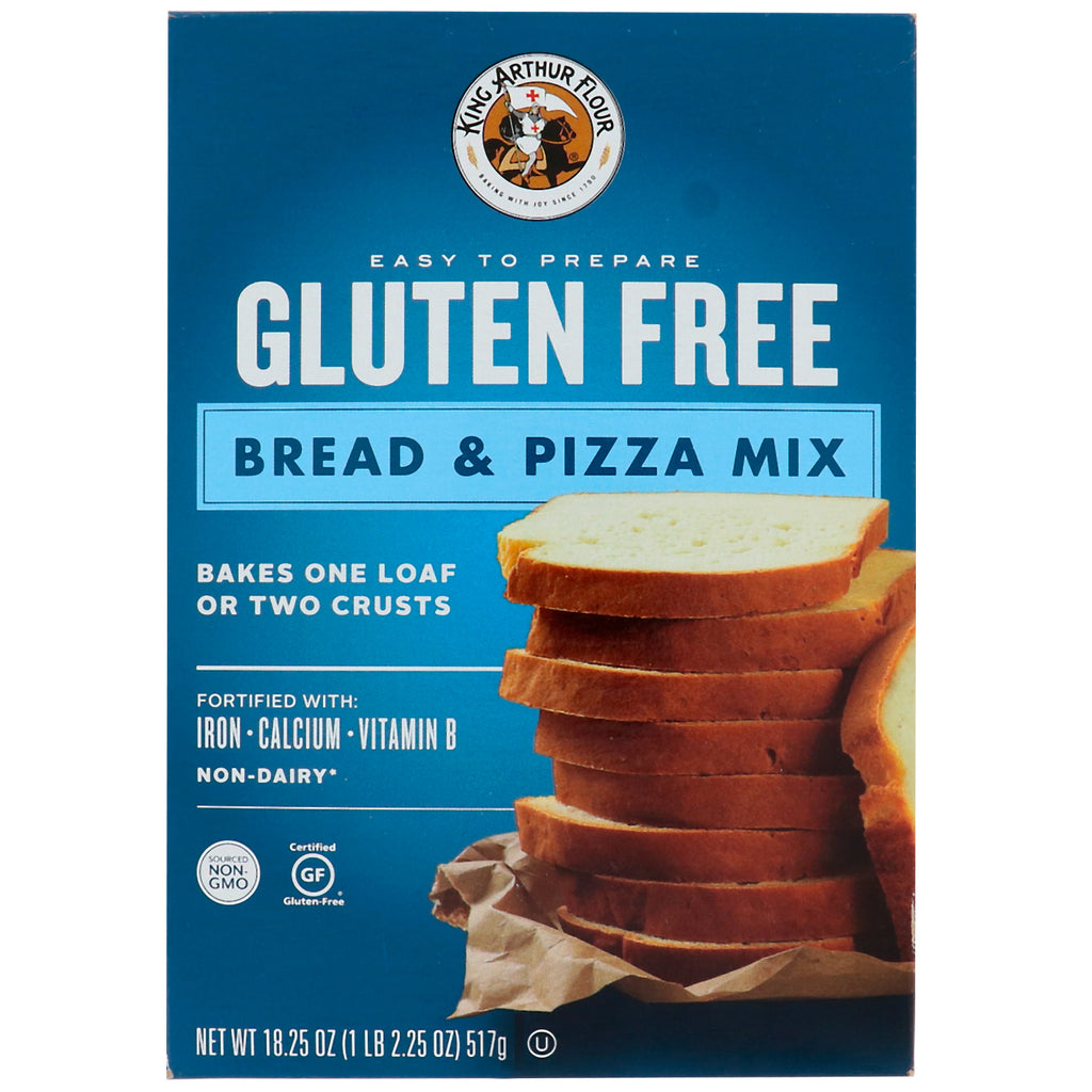 King Arthur Flour, Gluten Free, Bread & Pizza Mix, 18.25 oz (517 g)