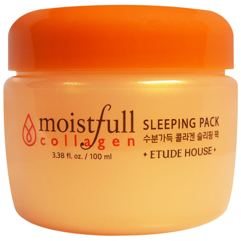 Etude House, pachet de dormit Moistfull Collagen, 3,38 fl oz (100 ml)