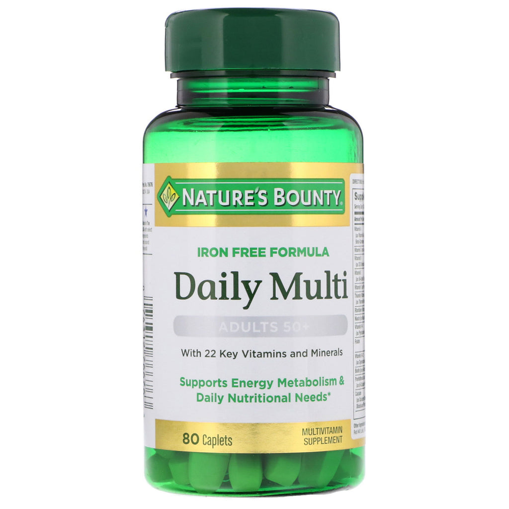 Nature's Bounty, Daily Multi, Adults 50+, 80 Caplets
