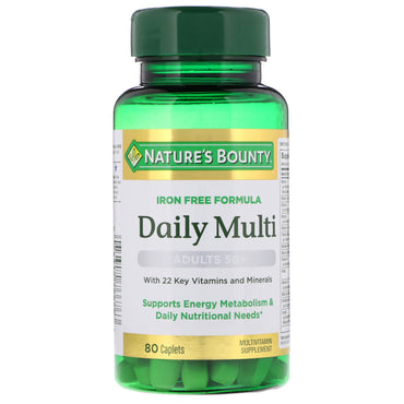 Nature's Bounty, Daily Multi, Adults 50+, 80 Caplets