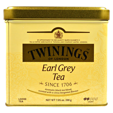 Twinings, Earl Grey losse thee, licht, 7,05 oz (200 g)