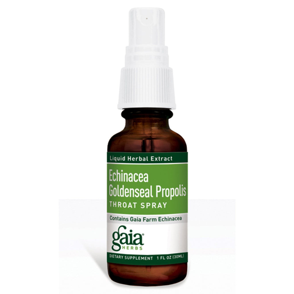 Gaia Herbs, Propolis Echinacea Goldenseal, Spray pour la gorge, 1 fl oz (30 ml)