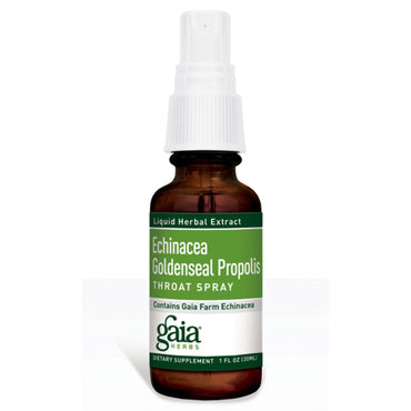 Gaia Herbs, Echinacea Goldenseal Propolis, Spray pentru gât, 1 fl oz (30 ml)