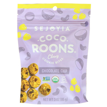 Sejoyia Foods, Coco-Roons, Chewy Cookie Bites, Chocolate Chip, 3 oz (85 g)