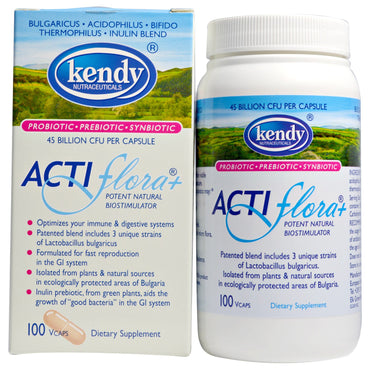 Kendy USA, Actiflora+, potente bioestimulador natural, 100 cápsulas vegetales