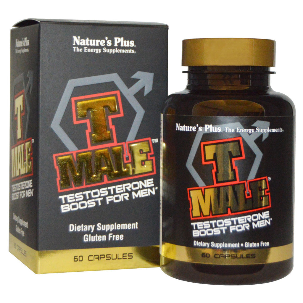 Nature's Plus, T Male, Aumento de Testosterona para Homens, 60 Cápsulas