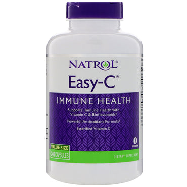 Natrol, easy-c, 240 cápsulas
