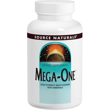 Source Naturals, Mega-One, multivitamina de alta potencia con minerales, 180 tabletas