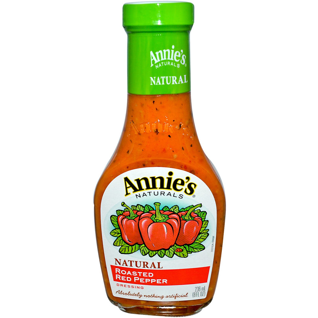 Annie's Naturals, Aderezo natural de pimiento rojo asado, 8 fl oz (236 ml)